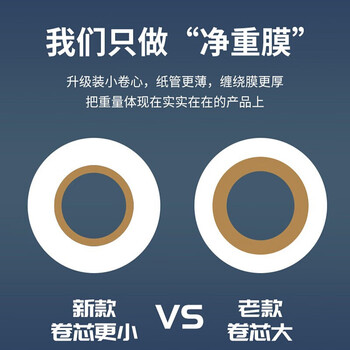 飞尔（FLYER）缠绕膜 打包膜 拉伸膜 工业包装膜 保鲜膜 搬家打包膜 膜净重1.2kg/卷 单卷【50cm×180m】