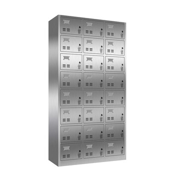 京顿JINGDUN 201不锈钢更衣柜钢员工储物柜宿舍健身更衣浴室寄存鞋包柜 二十四门更衣