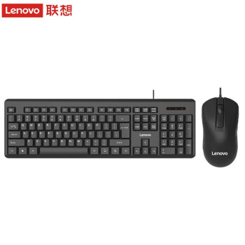 联想（Lenovo）有线键盘鼠标套装 键鼠套装 全尺寸键盘 商务办公 MK11Lite