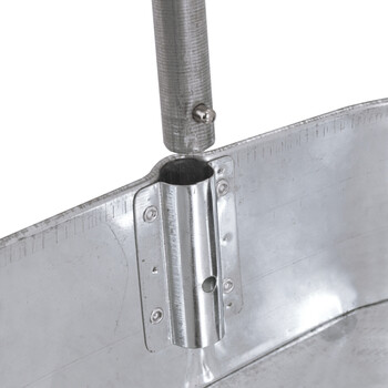 益美得 FW-1101 铁簸箕白铁皮畚斗镀锌铁畚箕垃圾斗灰斗可拆卸垃圾铲