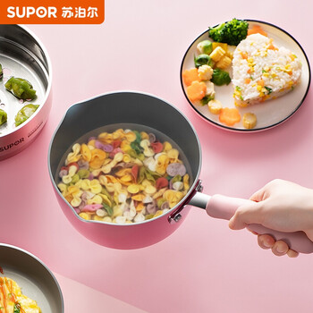 苏泊尔 SUPOR 苏泊尔SUPOR小馋喵宝宝婴儿辅食锅奶锅萌动粉色不粘锅小汤锅NT16F1-R