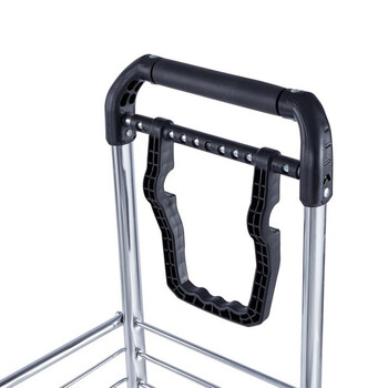 海斯迪克 HKCL-189 折叠购物车手拉车 铝合金小推车拉货车 购物车 加强8轮（含袋）