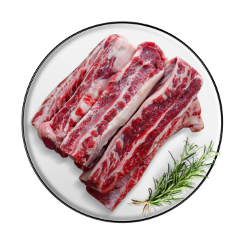 牛肋条新鲜黄牛肋条肉冷冻牛肋骨肉烤肉烧烤食材2kg牛肋条肉