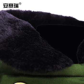 安赛瑞 军大衣 冬季防寒加厚长款军绿棉袄 劳保过膝防寒服执勤服过膝棉袄棉服 大号(175-185) 25537