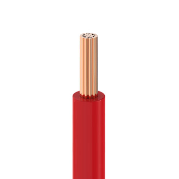 起帆电线电缆 BVR0.5/BV0.5(B)国标单芯多股软线铜芯电源连接线 红色 100米