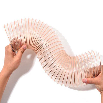 京云灿PU镀铜钢丝通风管 全新料 耐磨耐用  易弯曲 透明镀铜钢丝软管长1米厚0.63mm内径110mm