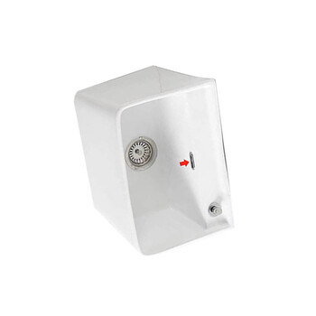 星期十阳台陶瓷洗拖把槽池卫生间落地式310台控升级版一键下水+入墙龙头防堵溢水口46cm*34cm*40cm定制