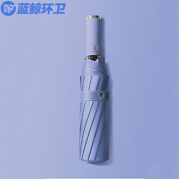 蓝鲸环卫【灰色】十骨全自动遮阳伞防晒折叠商务礼品雨伞可定制logoLJHW-9120