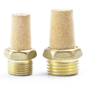 冰禹 BYA-80 长头气动消声器 电磁阀铜消声器 全铜长头消声器M5 20个