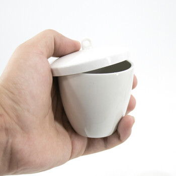 冰禹  BYA-152  陶瓷坩埚 化学实验室用品 耐高温1200℃ 弧形带盖 50ml