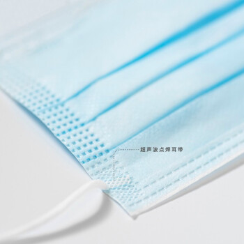 TECHGONG天工 一次性i用口罩 防飞沫含熔喷布三层防护  10只装（一袋） 蓝色