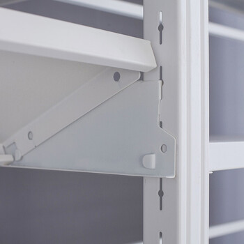 京度钢制书架JD-SJ02学校图书馆阅览室书架档案架资料架白色双面一列二组六层