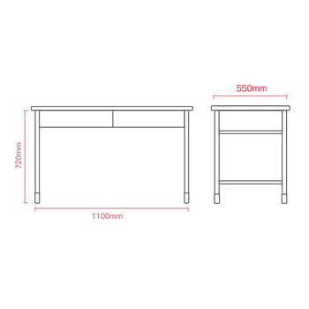 京度工作桌办公桌办公学习桌工作台工具桌二抽桌可定制