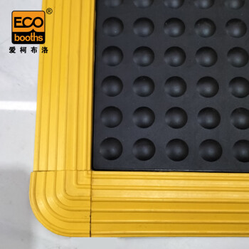 爱柯部落 可拼接橡胶垫（黄色长边条）5×59cm厚14.5mm工业耐油耐磨防滑橡胶球形地垫 单拍不发货111155