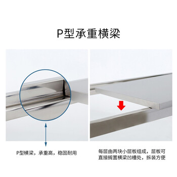 迈巍201不锈钢货架落地置物架工厂仓储200*40*200副架可定制ME026