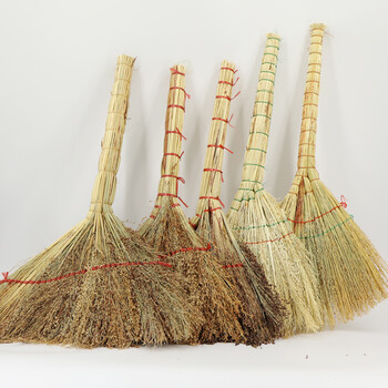 卫洋  WYS-240清洁植物扫把 手工扫帚 物业学校工厂单位环卫笤帚 普通红色高粱脱壳小扫把一个装