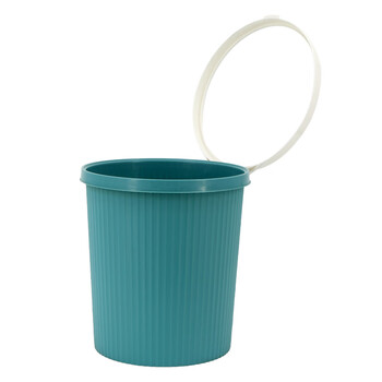 卫洋 WYS-353 清洁压圈简约塑料垃圾桶办公室圆形收纳桶纸篓 竖纹小号 颜色随机