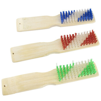 海斯迪克 鞋刷 多功能洗衣刷地板刷 21.5cm长 竹柄颜色随机 (6个起订) HKLY-76