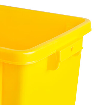 庄太太【40L】加厚医疗摇盖垃圾桶黄色带盖废物收纳桶