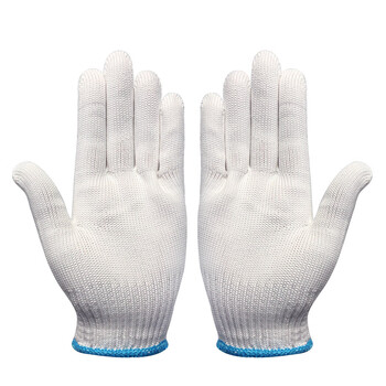 谋福（CNMF） 9654 劳保手套 防护手套 线手套高密度耐磨透气手套 （高密度尼龙线手套一副装）