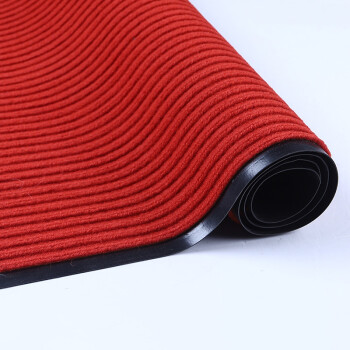 豫之韵PVC双条纹地毯酒店防滑垫吸水脚垫走廊餐厅地垫商用塑料 灰色条纹1.8米宽15米长