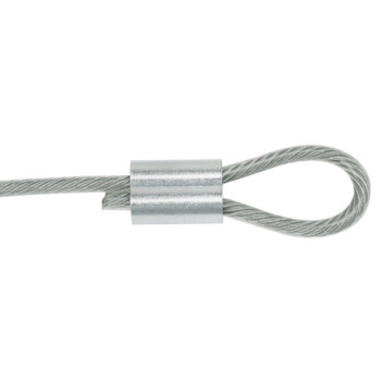 海斯迪克 HKCL-230 八字铝套 钢丝绳配件 夹头铝管 椭圆双孔铝扣卡扣锁扣 8字形铝夹头 M10（20个）