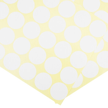 海斯迪克 gnjz-1322 彩色不干胶圆点标签贴纸 分类记号贴 25mm白色（600贴）