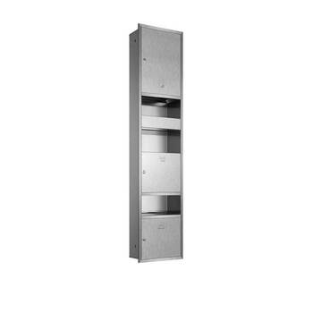 星期十 JHL-JZ16536亮光1610x324x155三合一纸巾架抽纸盒不锈钢垃圾桶定制