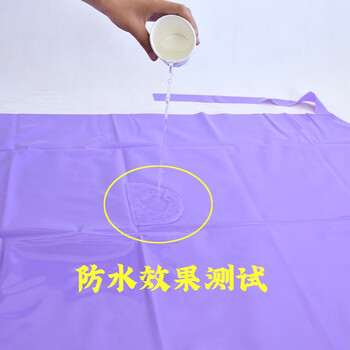 者也（ZYE）TPU防水围裙防油防污耐酸碱劳保围裙厨房食堂水产加厚耐磨长款挂脖围裙围腰 绿色