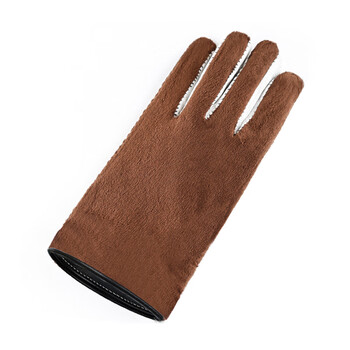 大杨092男士保暖防寒手套可触屏 黑色 三线款 秋冬季防水防风加绒户外骑行皮手套 定制