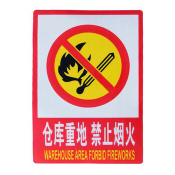 飞尔（FLYER）有电危险禁止吸烟警示牌严禁烟火消火栓灭火器使用方法提示牌 禁止带火种（5个起订）