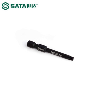 世达SATA 1/4"（6.35mm)系列50mm长机用花形批头，10件套，T15*50mm ，59023-50