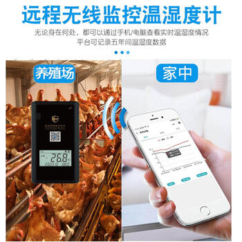 鲜盾ZL-TH10TP大棚远程温湿度计报警冷链运输温度记录仪养殖温度传感器 外置温湿度4g标配1米