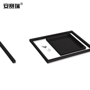 安赛瑞 立式广告立牌黑色50×70cm总高135cm双面KT板展架水牌商场指示牌10610