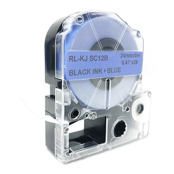 扬帆耐立标签机色带标签纸适用锦宫SR3900C 530C 550C打印机标签色带24mm蓝底黑字KJ SC24B
