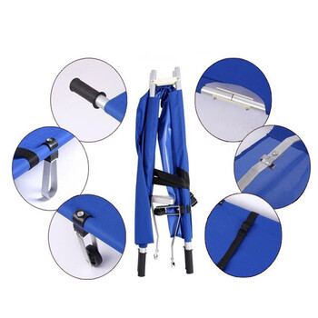 蓝炎 折叠担架 多功能应急救援单架 消防演练可折叠铁质担架