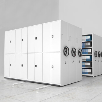 京度密集架手摇式移动档案文件柜资料柜钢制轨道密集柜 一列五组每立方单价