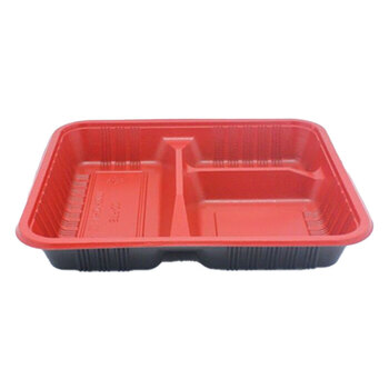 飞尔(FLYER)一次性三格长方形 企业采购包装盒 1套装