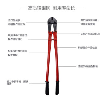 罗宾汉（RUBICON）钢筋剪RBC-420 42英寸 1050mm蛇头剪 断线钳 钢丝剪