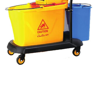 超宝（CHAOBAO）B-046 下压式双桶榨水车 50L酒店拖把清洁车拖把桶挤水拖地桶洗拖把柞水车