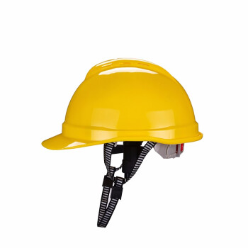 金能电力安全帽ABS 国标工地建筑电力施工安全头盔防砸施工帽V孔透气黄色不含配件