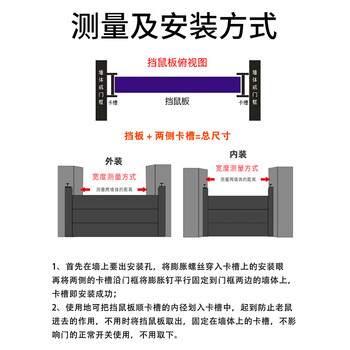 斯铂格 挡鼠板防鼠板门挡配电室幼儿园仓库厨房机房食堂挡板铝合金定制尺寸专拍