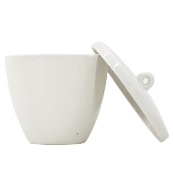 冰禹  BYA-152  陶瓷坩埚 化学实验室用品 耐高温1200℃ 弧形带盖 50ml