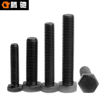 腾驰（CT） 外六角螺丝 DIN933 合金钢 12.9 发黑  M16-2*80全牙5支/包