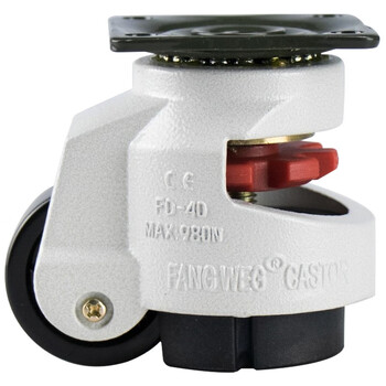 海斯迪克 HK-5097 福马轮 水平调节脚轮仪器设备重型万向轮 FD-80F(平板)