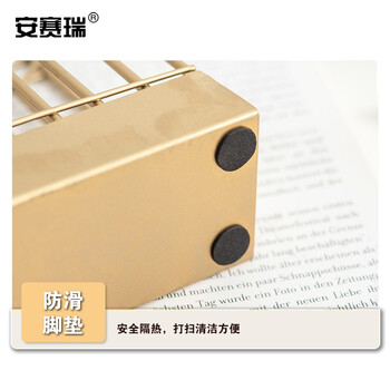 安赛瑞 蚊香盒 蚊香架熏香架 夏季防烫蚊香托盘 悬挂式蚊香架 金色鸟笼 711094