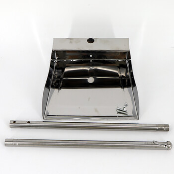 欧彤（OUTONG）TO-0226 不锈钢簸箕环卫物业垃圾铲长柄单个铁簸箕垃圾斗 A款大号