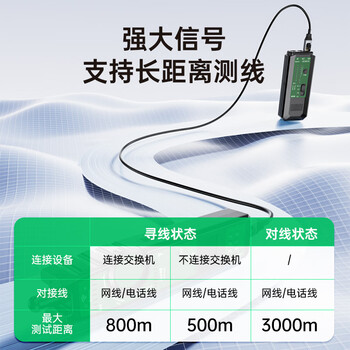 毕亚兹  多功能寻线仪充电款 单头网线测试仪 墙内地下金属线探测器 POE带电网络电话线暗线电线强电弱电