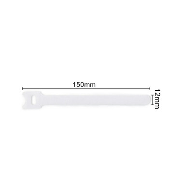 飞尔（FLYER）针形背对背魔术贴扎带 彩色自粘捆绑带 尼龙魔术贴【白色猫型 12x150mm】200条装