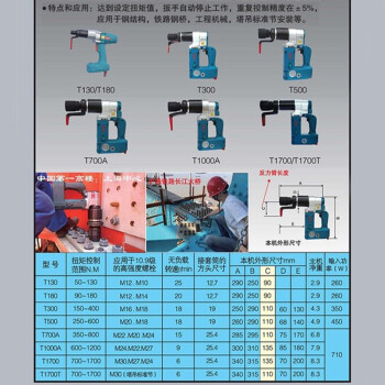 虎啸电动工具电动扭矩扳手可设定扭矩 用于机械 桥梁 大型电机设备安装 T500【扭力250-600N.M】 